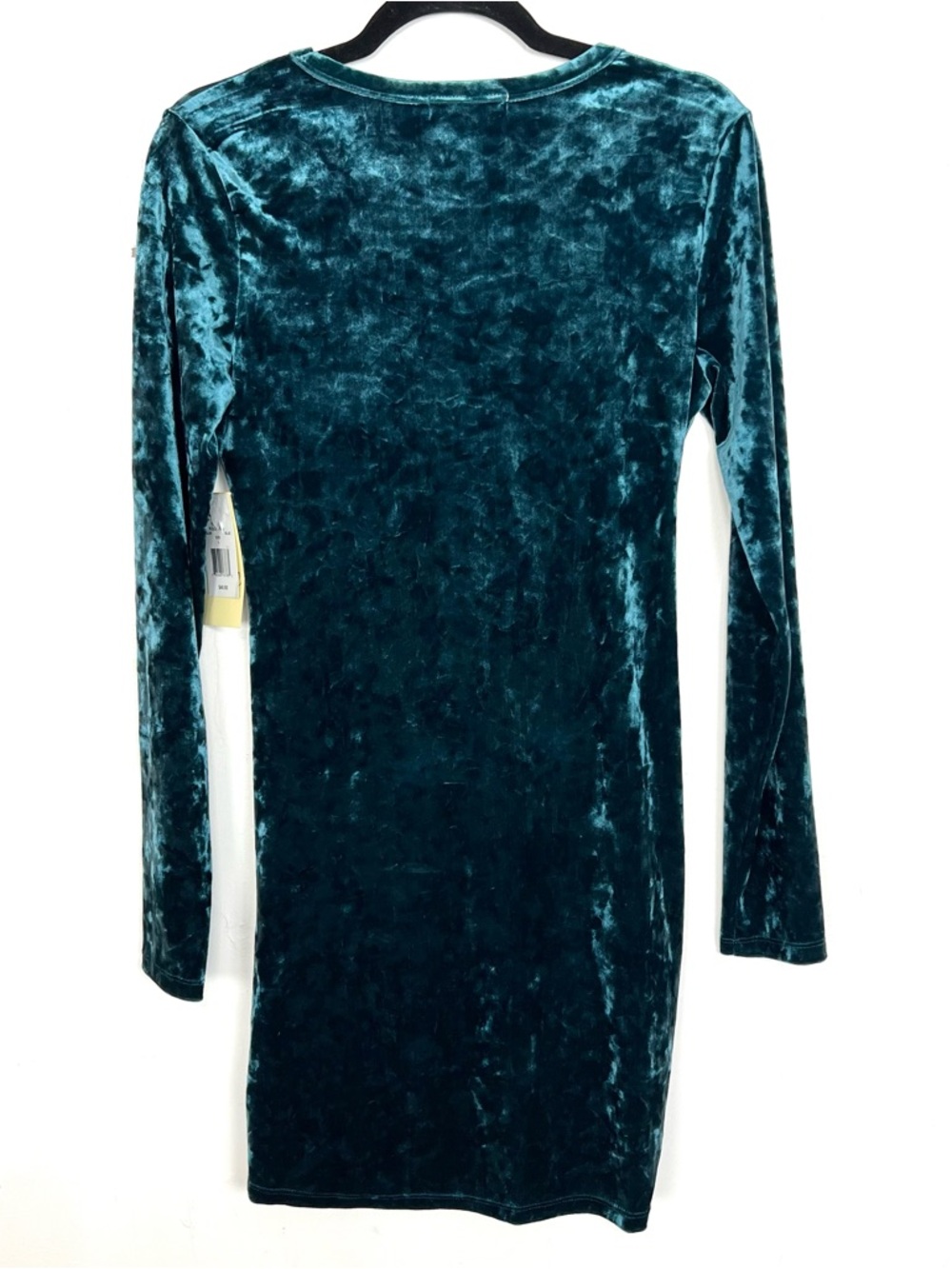 NWT Live To Be Spoiled Turquoise Crushed Velvet Bodycon Dress Jrs Large Medium - Picture 4 of 4